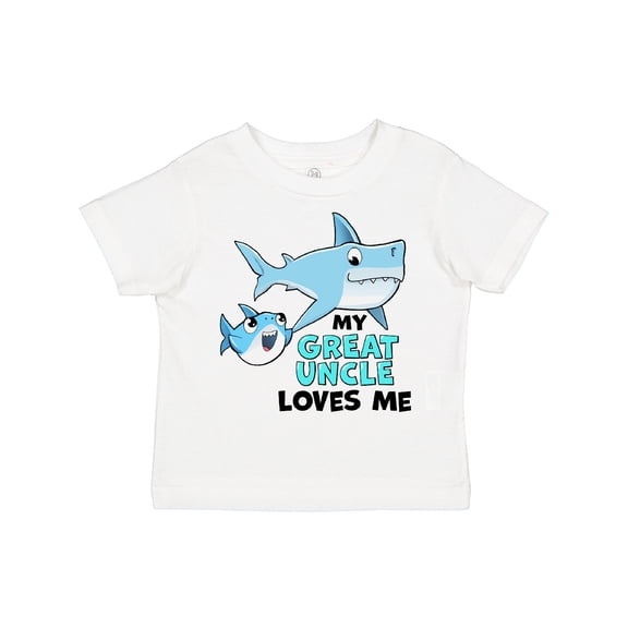 Inktastic My Great Uncle Loves Me with Cute Sharks Boys or Girls Toddler T-Shirt