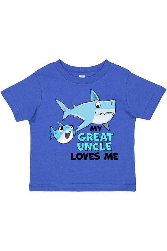 My Great Uncle Loves Me with Cute Sharks Boys or Girls Toddler T-Shirt