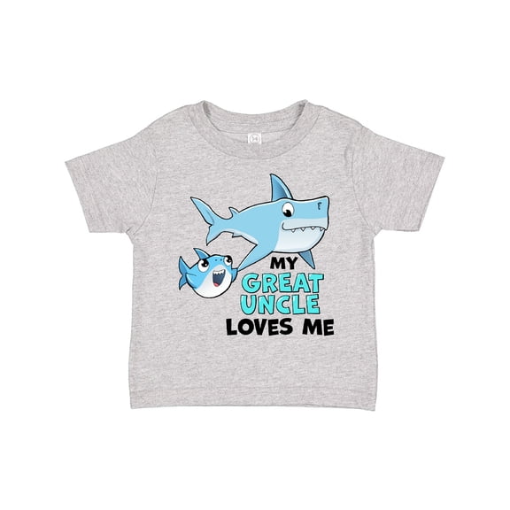 Inktastic My Great Uncle Loves Me with Cute Sharks Boys or Girls Toddler T-Shirt