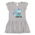 thumbnail image 1 of Inktastic My Great Uncle Loves Me with Cute Sharks Girls Toddler Dress, 1 of 5