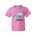 thumbnail image 1 of Inktastic My Great Uncle Loves Me with Cute Sharks Youth T-Shirt, 1 of 5
