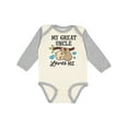 thumbnail image 1 of Inktastic My Great Uncle Loves Me with Sloth and Hearts Boys or Girls Long Sleeve Baby Bodysuit, 1 of 5