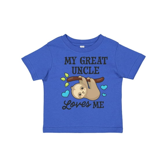 Inktastic My Great Uncle Loves Me with Sloth and Hearts Boys or Girls Toddler T-Shirt