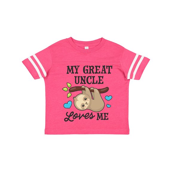 Inktastic My Great Uncle Loves Me with Sloth and Hearts Boys or Girls Toddler T-Shirt