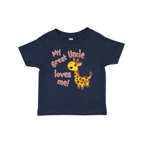 Inktastic My Great Uncle Loves me- cute giraffe Boys or Girls Baby T-Shirt