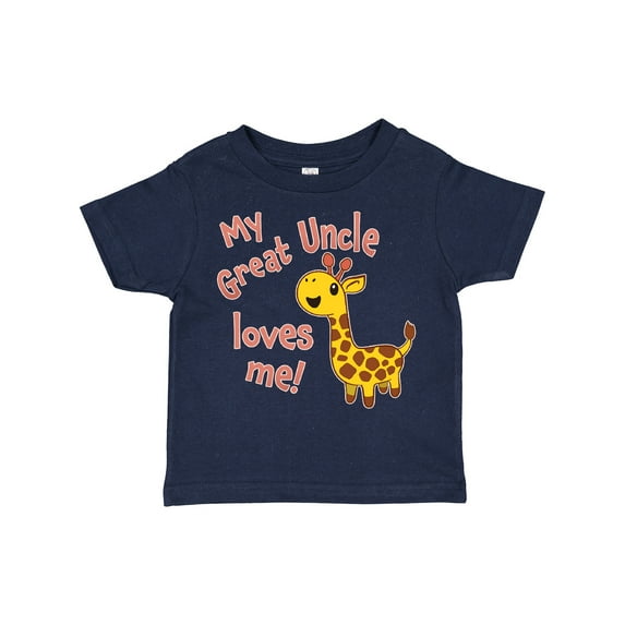 Inktastic My Great Uncle Loves me- cute giraffe Boys or Girls Toddler T-Shirt
