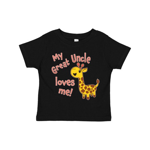 Inktastic My Great Uncle Loves me- cute giraffe Boys or Girls Toddler T-Shirt