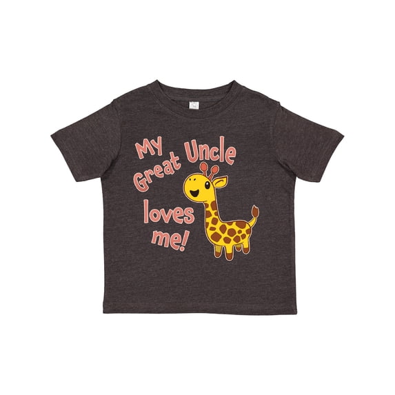 Inktastic My Great Uncle Loves me- cute giraffe Boys or Girls Toddler T-Shirt