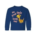 thumbnail image 1 of Inktastic My Great Uncle Loves me- cute giraffe Long Sleeve Youth T-Shirt, 1 of 5