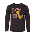 thumbnail image 1 of Inktastic My Great Uncle Loves me- cute giraffe Long Sleeve Youth T-Shirt, 1 of 5