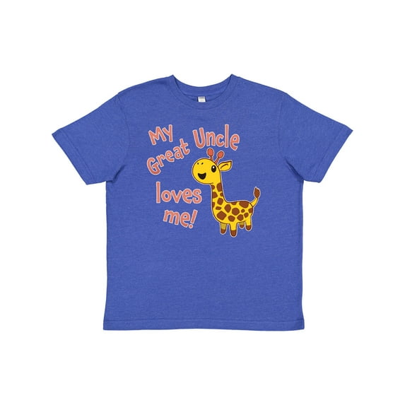 Inktastic My Great Uncle Loves me- cute giraffe Youth T-Shirt