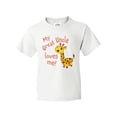 thumbnail image 1 of Inktastic My Great Uncle Loves me- cute giraffe Youth T-Shirt, 1 of 5
