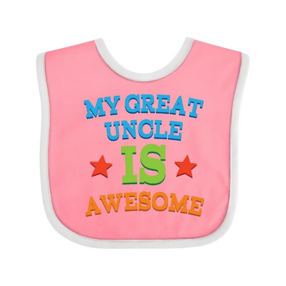 Inktastic My Great Uncle is Awesome Boys or Girls Baby Bib