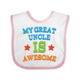 thumbnail image 1 of Inktastic My Great Uncle is Awesome Boys or Girls Baby Bib, 1 of 4