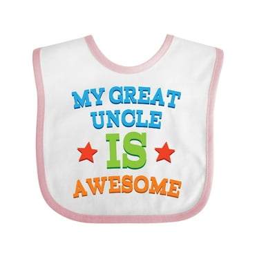 Inktastic My Great Uncle is Awesome Boys or Girls Baby Bib