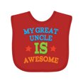 thumbnail image 1 of Inktastic My Great Uncle is Awesome Boys or Girls Baby Bib, 1 of 4