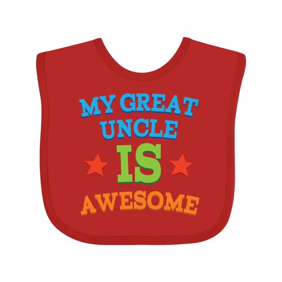 Inktastic My Great Uncle is Awesome Boys or Girls Baby Bib