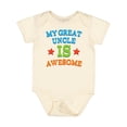 thumbnail image 1 of Inktastic My Great Uncle is Awesome Boys or Girls Baby Bodysuit, 1 of 5