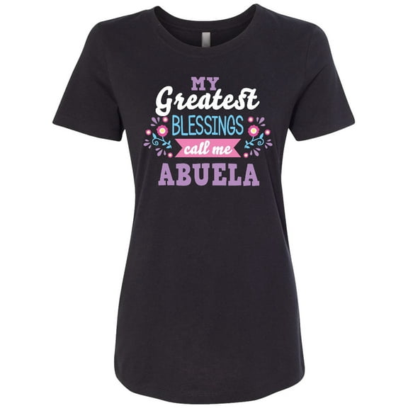 Inktastic My Greatest Blessings Call Me Abuela with Flowers Women's T-Shirt
