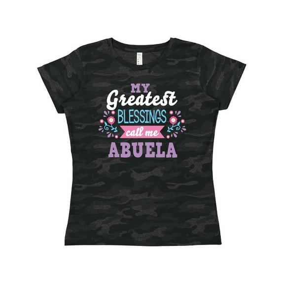 Inktastic My Greatest Blessings Call Me Abuela with Flowers Women's T-Shirt