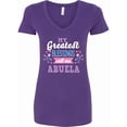 thumbnail image 1 of Inktastic My Greatest Blessings Call Me Abuela with Flowers Women's V-Neck T-Shirt, 1 of 5