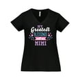 thumbnail image 1 of Inktastic My Greatest Blessings Call Me Mimi with Flowers Women's Plus Size V-Neck T-Shirt, 1 of 5