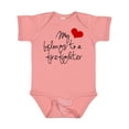thumbnail image 1 of Inktastic My Heart Belongs Firefighter Girls Baby Bodysuit, 1 of 5