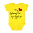 thumbnail image 1 of Inktastic My Heart Belongs Firefighter Girls Baby Bodysuit, 1 of 5