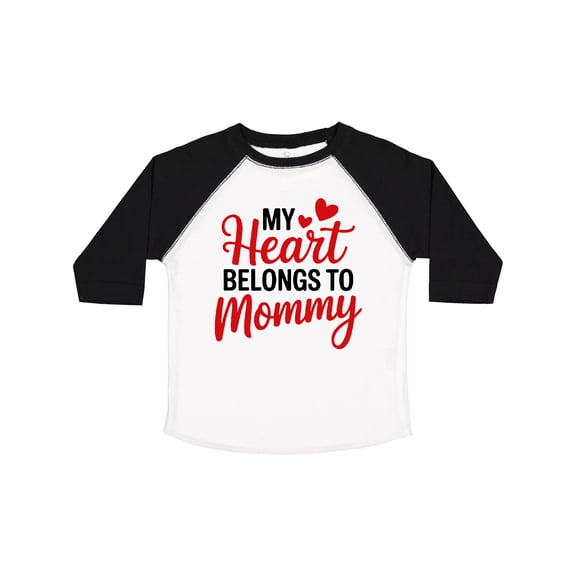 Inktastic My Heart Belongs to Mommy with Red Hearts Boys or Girls Toddler T-Shirt