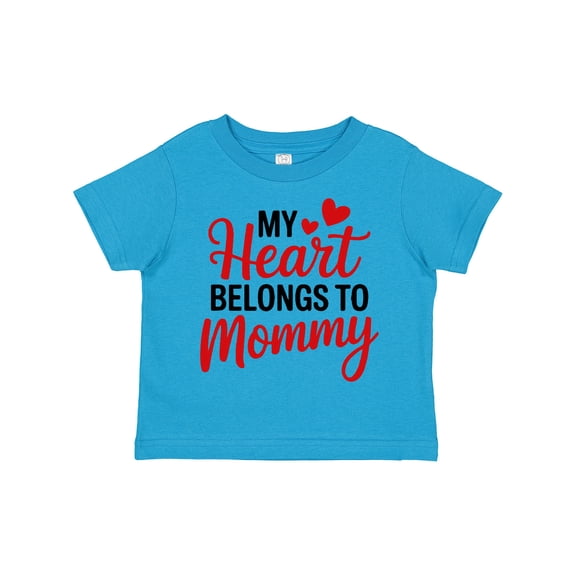 Inktastic My Heart Belongs to Mommy with Red Hearts Boys or Girls Toddler T-Shirt