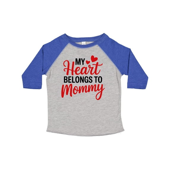 Inktastic My Heart Belongs to Mommy with Red Hearts Boys or Girls Toddler T-Shirt
