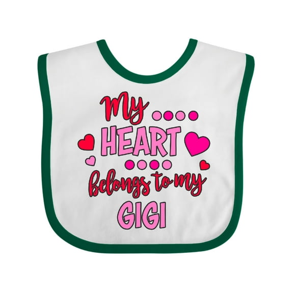 Inktastic My Heart Belongs to My Gigi Boys or Girls Baby Bib