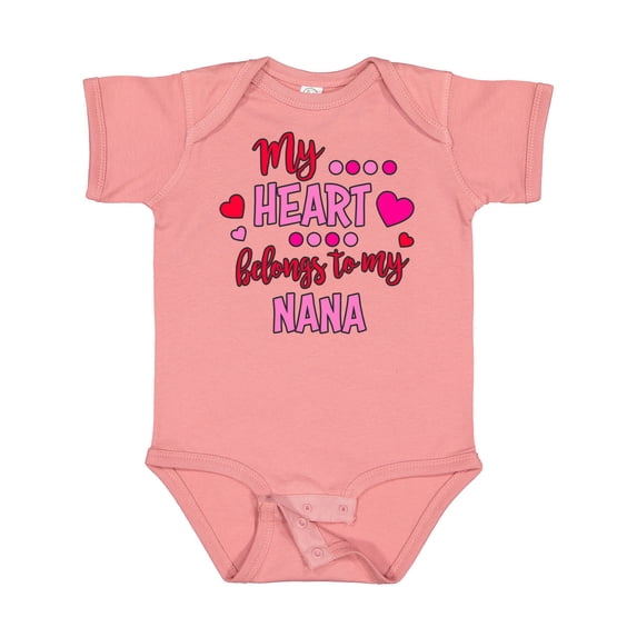 Inktastic My Heart Belongs to My Nana Boys or Girls Baby Bodysuit