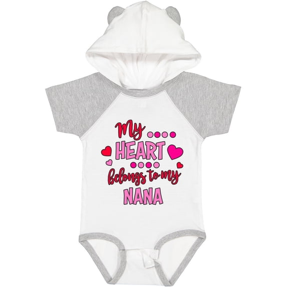 Inktastic My Heart Belongs to My Nana Boys or Girls Baby Bodysuit