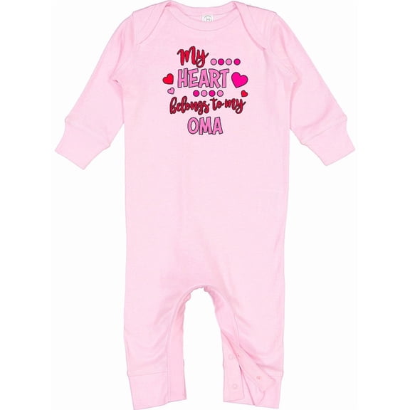Inktastic My Heart Belongs to My Oma Baby Romper Coveralls