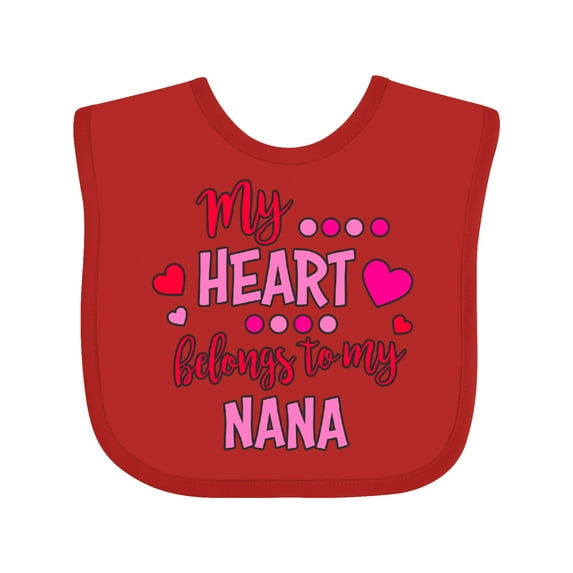 Inktastic My Heart Belongs to my Nana Boys or Girls Baby Bib