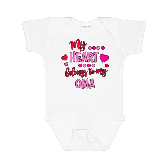 Inktastic My Heart Belongs to my Oma Boys or Girls Baby Bodysuit