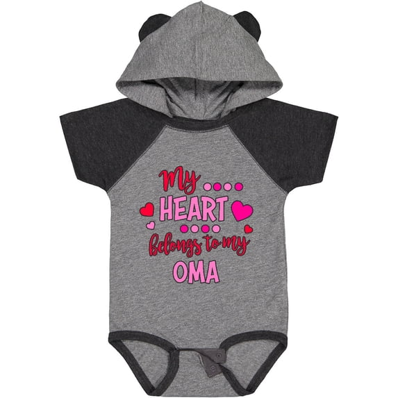 Inktastic My Heart Belongs to my Oma Boys or Girls Baby Bodysuit