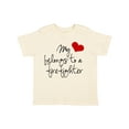 thumbnail image 1 of Inktastic My Heart belongs firefighter Girls Toddler T-Shirt, 1 of 5