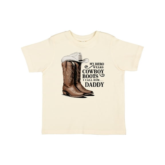 Inktastic My Hero Wears Cowboy Boots Boys or Girls Toddler T-Shirt
