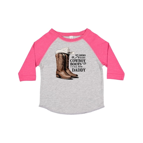 Inktastic My Hero Wears Cowboy Boots Boys or Girls Toddler T-Shirt
