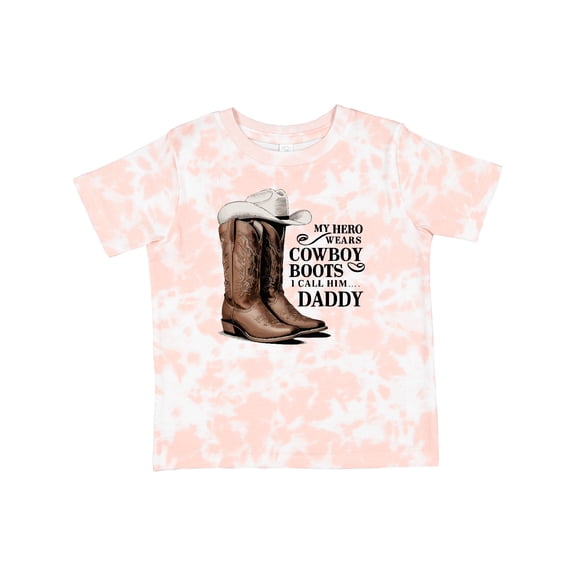 Inktastic My Hero Wears Cowboy Boots Boys or Girls Toddler T-Shirt