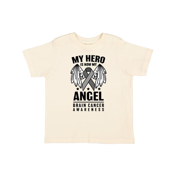 Inktastic My Hero is Now My Angel Brain Cancer Awareness Boys or Girls Toddler T-Shirt