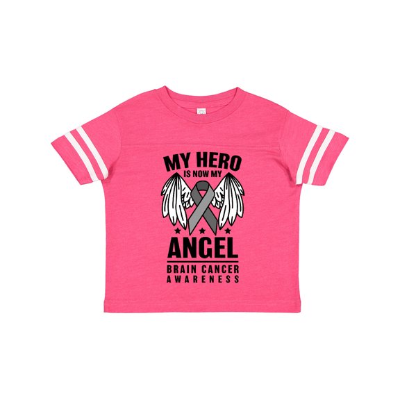 Inktastic My Hero is Now My Angel Brain Cancer Awareness Boys or Girls Toddler T-Shirt