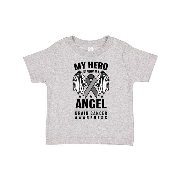 Inktastic My Hero is Now My Angel Brain Cancer Awareness Boys or Girls Toddler T-Shirt