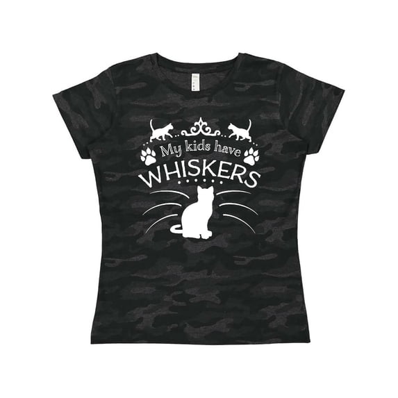 Inktastic My Kids Have Whiskers- Cat Family Pets Women's T-Shirt