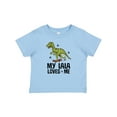 thumbnail image 1 of Inktastic My Lala Loves Me Dinosaur Boys Baby T-Shirt, 1 of 5