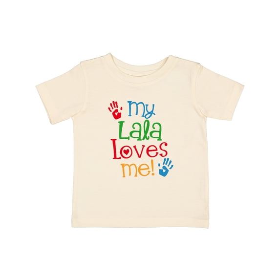 Inktastic My Lala Loves Me Grandchild Boys or Girls Baby T-Shirt