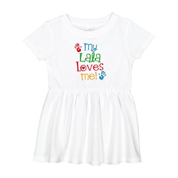 Inktastic My Lala Loves Me Grandchild Girls Baby Dress