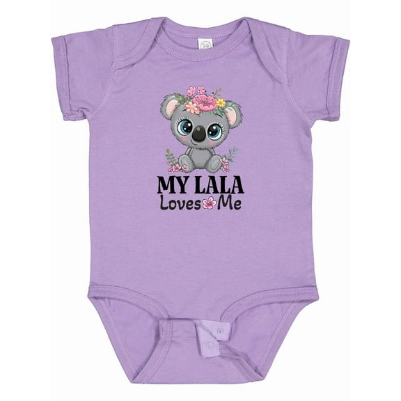 Inktastic My Lala Loves Me Granddaughter Koala Girls Baby Bodysuit
